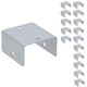 image 1 of Fence Panel Clip 44mm Galvanised Steel Bracket Holder Trellis Post Support 16PK