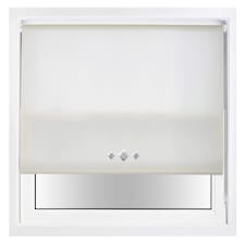 FURNISHED Daylight Trimmable Roller Blinds with Triple Diamond Eyelets and Metal Fittings | Cream | Cream | (W) 75cm x (L) 210cm