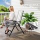 image 7 of Outsunny Folding Rattan Garden Chairs Set of 2, 5-Position Reclining Garden Dining Chairs, High Back PE Wicker Outdoor Recliners with Armrest and Steel Frame for Patio, Terrace, Balcony, Grey | Grey | Grey