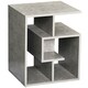 image 9 of HOMCOM 3-Tier Side End Table Open Shelves Storage Magazine Desk Grey 