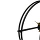 image 4 of Hometime Round Wall Clock Cut Out Design 72 cms Black | Gold