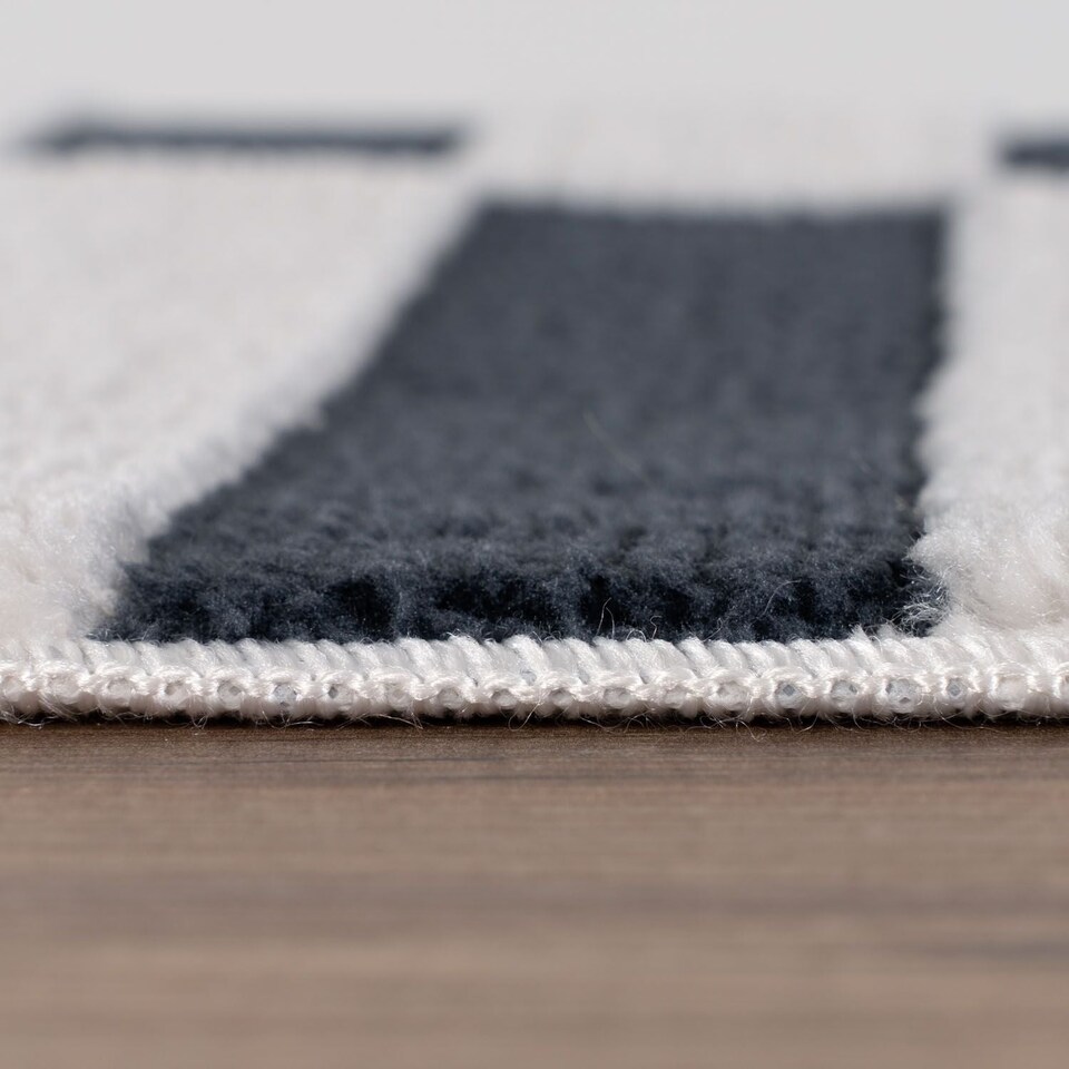 image 1 of The Rugs Loft Collection Striped Living Room Area Floor Rug and Runners Soft Pile