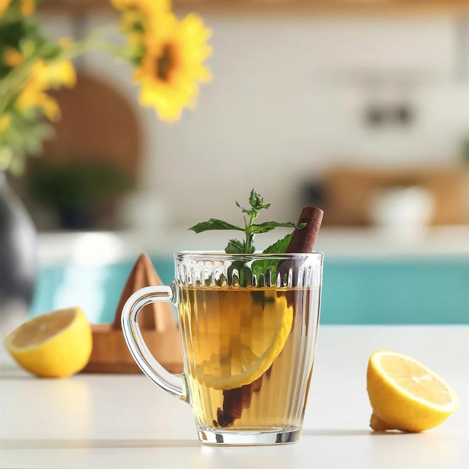 image 1 of LAV Hestia Glass Mugs - 400ml - Pack of 6