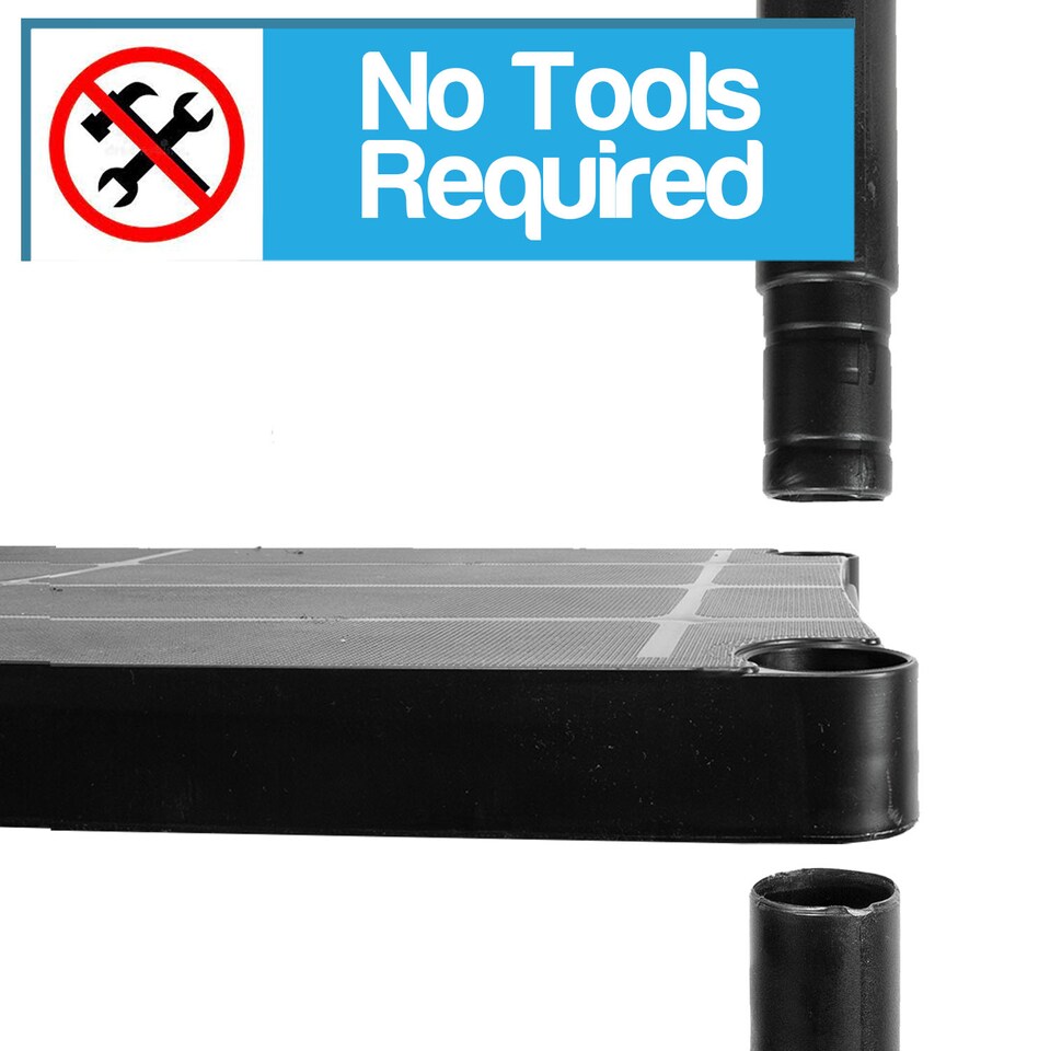 image 1 of TekBox Set of 2x 5 Tier Garage Storage Shelves