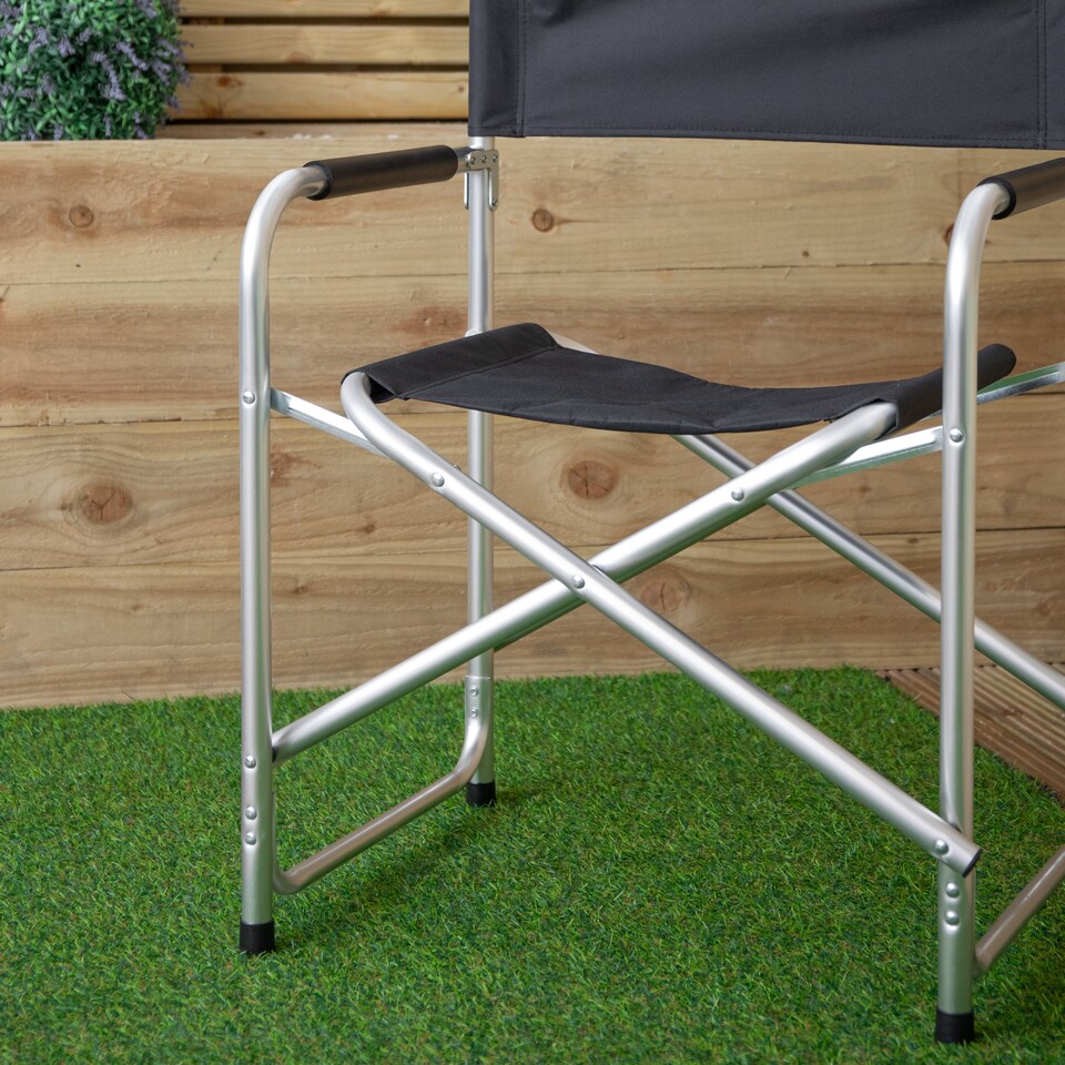 image 1 of Aluminium & Canvas Directors Garden. Camping Chair in Black