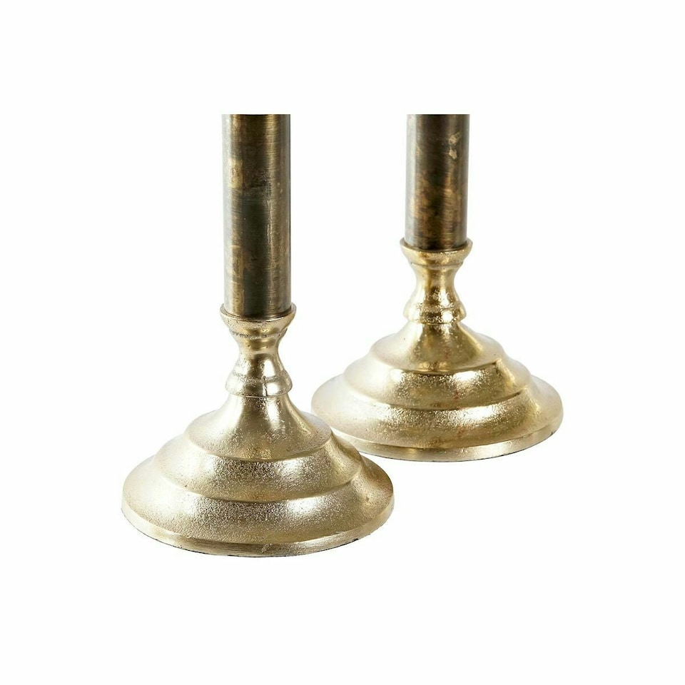 image 1 of Candle Holder DKD Home Decor Aluminium 10 x 10 x 31,5 cm Modern (2 Units) N/A