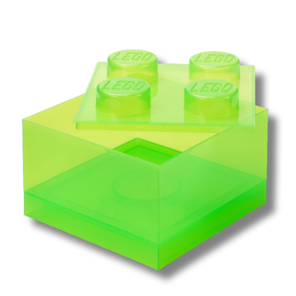 image 1 of LEGO Storage Brick 4 Stud - Translucent Light Green