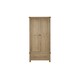 image 3 of Rustic Limed Oak 2 Door 1 Drawer Wardrobe