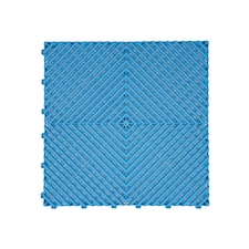 Modular Interlocking Ribbed Vented Garage Floor Tiles - Grey | Blue | Light Blue