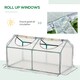 image 9 of Outsunny Greenhouse Plants Foil Tomato Vegetable House W/ 2 Windows White