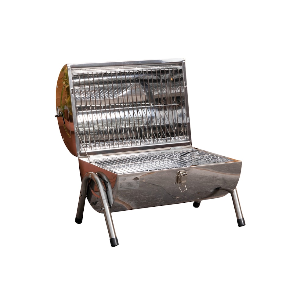 image 1 of Portable Barrel Style Charcoal Camping Barbecue / BBQ