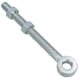 image 5 of Swing Gate Long Eye Bolts Hinge + Nuts Adjustable Zinc Plated 20 x 150mm 2pc | Silver