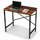 image 1 of 80cm Heavy Duty Industrial Writing Computer Desk Home Office Worktop Table | Brown