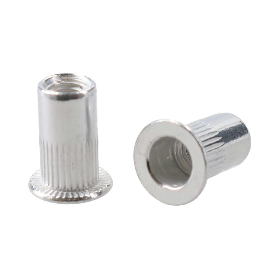 image 1 of M5 5mm Alu Nut Serts Riveting Nuts Rivet Threaded Inserts Blindnut Rivnut 50pc
