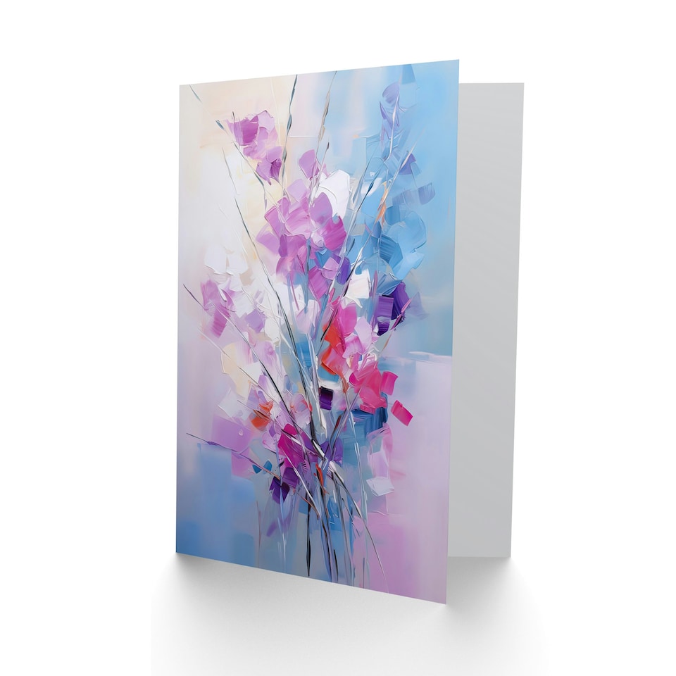 image 1 of Abstract Wildflower Bouquet Floral Wife Birthday Card