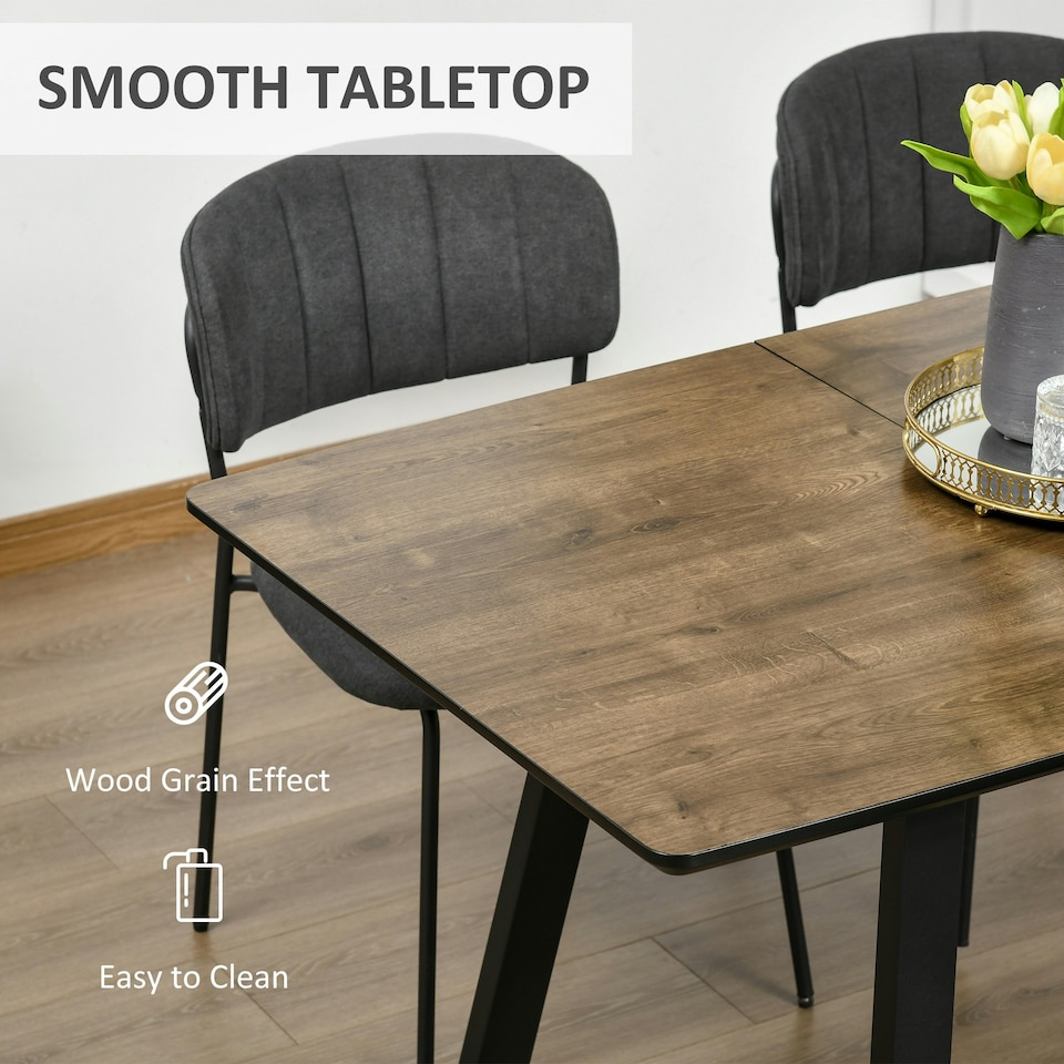 image 1 of HOMCOM Extendable Dining Table Rectangular Wood Effect Tabletop