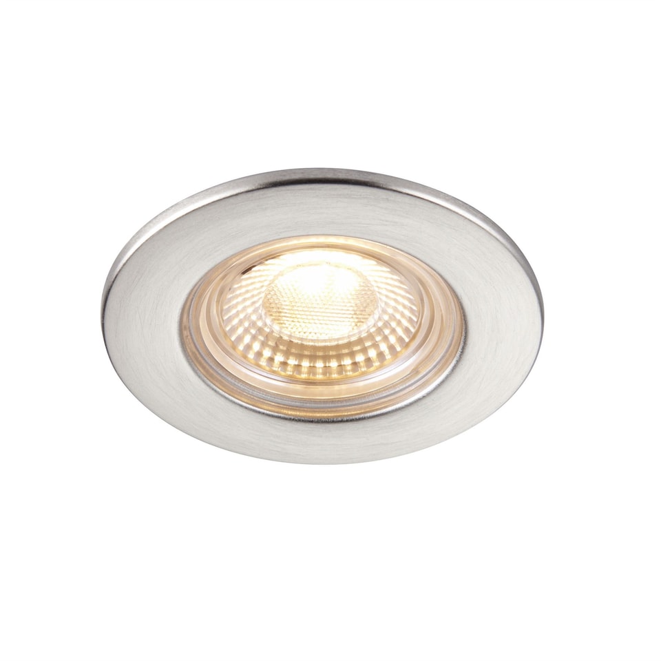 image 1 of Set of 20 Satin Nickel Fire Rated 6W LED 3000K Recessed Downlights