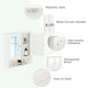 image 8 of COSTWAY Wall Mounted Bathroom Mirror Cabinet Storage White White