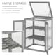 image 5 of Outsunny 3-tier Wood Greenhouse Plant Storage Shelf Garden Cold Frame Grow House