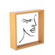 image 1 of Nicola Spring 8 x 8" Deep Photo Frame - Light Wood - 3D Deep Box Picture Frame Portrait Display Case (22.5 x 22.5cm)
