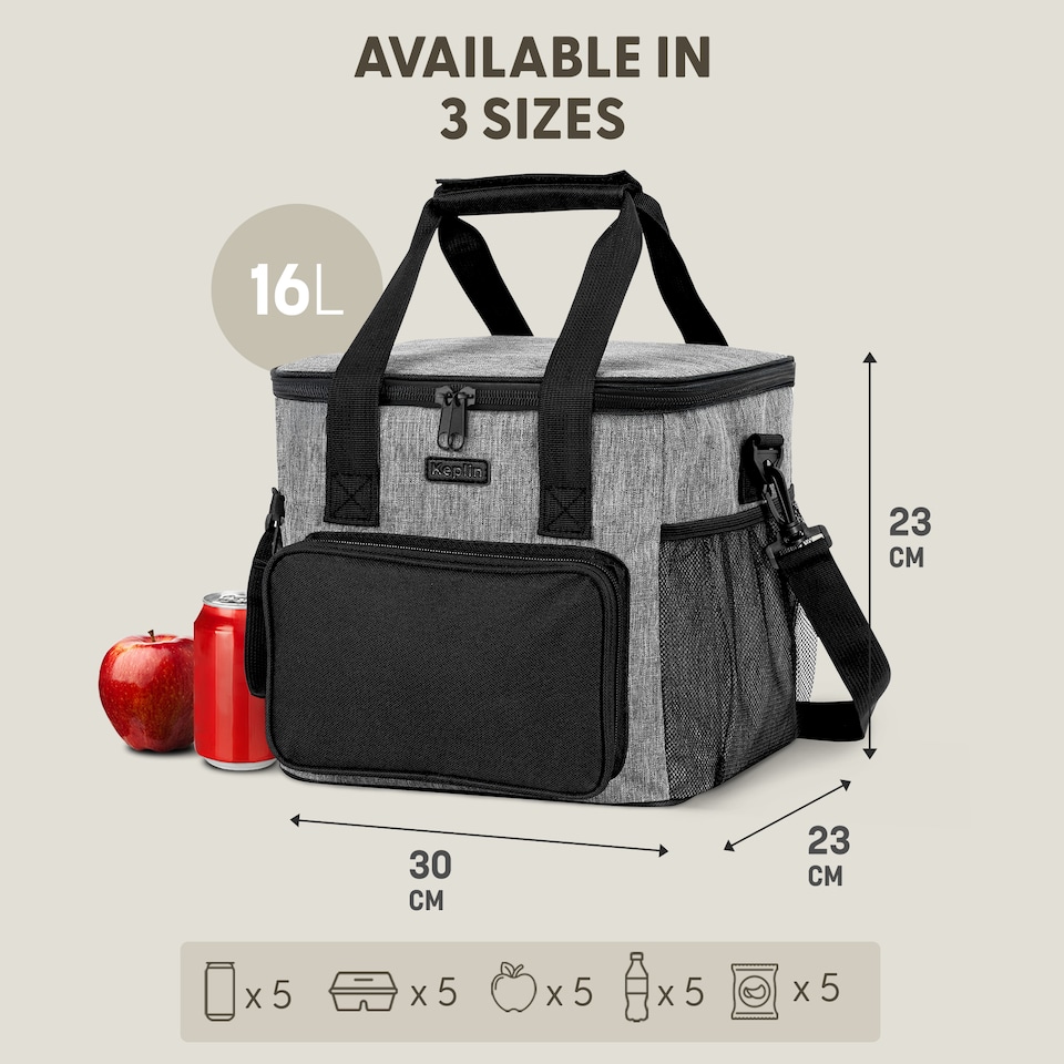 image 1 of Keplin Insulated Cooler Bag with Freezer Block Waterproof and Leak Resistant