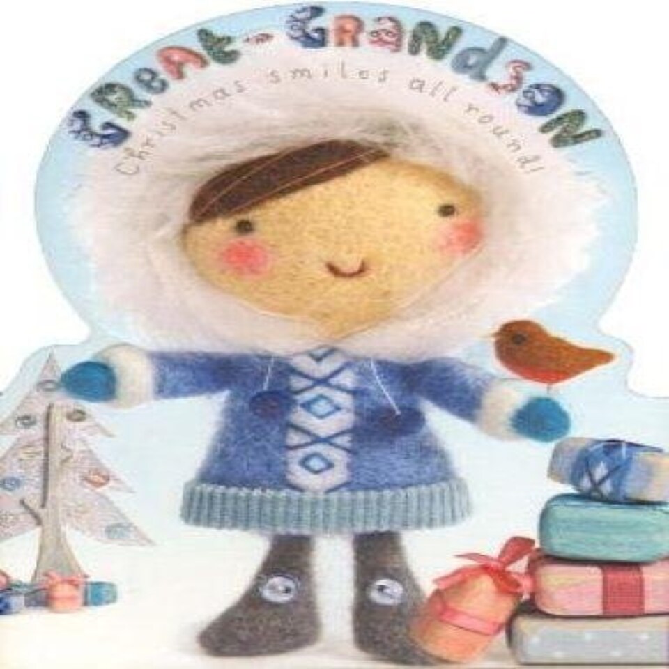 image 1 of Great Grandson Adorable Christmas New Hallmark Boy Greetings Card