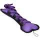 image 2 of Purple Cross Tug Rope Bone Doy Play Toy With Squeak 30x13x3cm