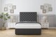 image 1 of Sloomy Mayfair Graphite Dumfries Divan Bed With Mattress 4 Drawers With 26" Strutted Headboard 4' Small Double | Grey | Graphite | Small Double | 1