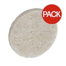 Securit Round Felt Furniture Pad (Pack of 4) - Natural - L