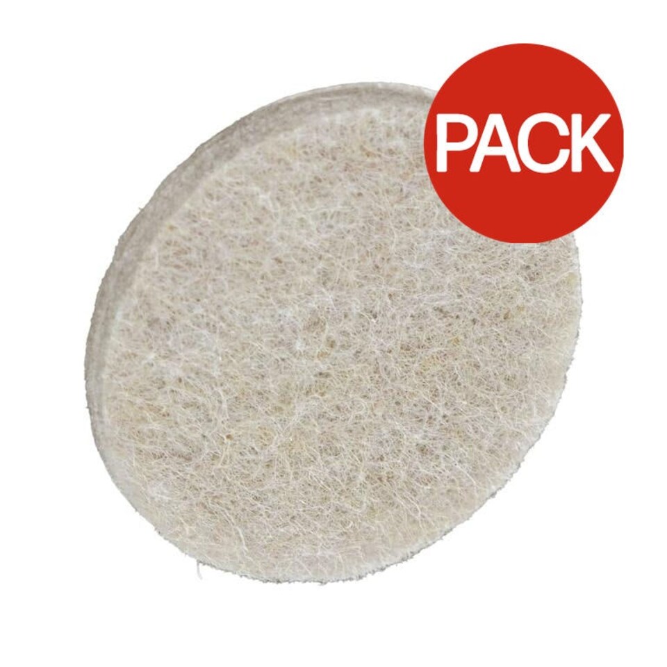 Securit Round Felt Furniture Pad (Pack of 4) - Natural - L