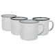 image 1 of Argon Tableware White Enamel Espresso Cups - 130ml - Black/Grey | Multi | Black/Grey