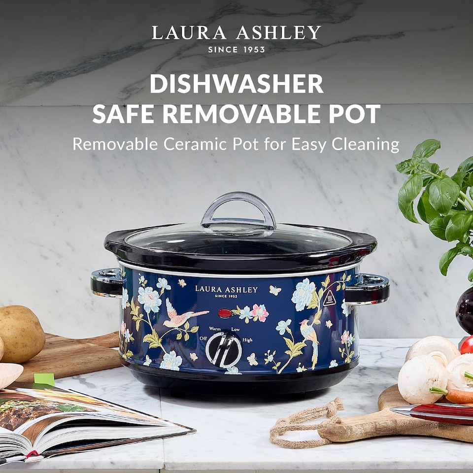 image 1 of Laura Ashley Slow Cookers 6.5 Litres. Large Capacity Slow Cooker for 4 to 5 People. Energy Efficient with 3 Heat Settings