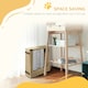 image 5 of PawHut 8 Panels Freestanding Dog Barrier for S and M Dogs - Natural Wood