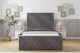 image 1 of Sloomy Vienna Slate Naples Bed Frame With Mattress With 50" Upholstered Headboard 2'6 Small Single