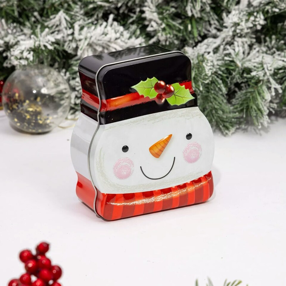image 1 of 4 Set Christmas Character Shaped Tins