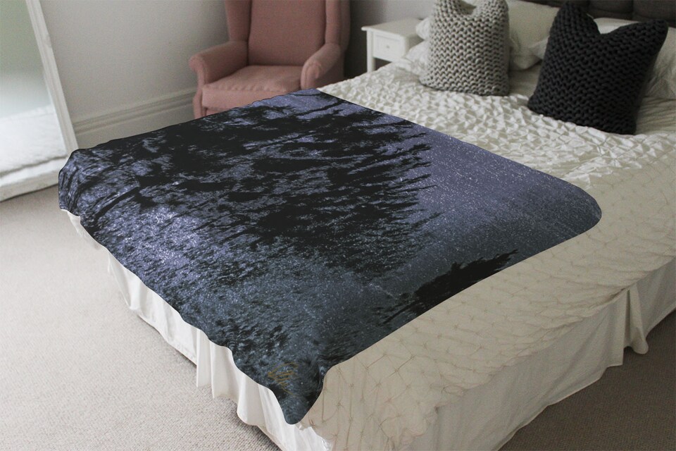 image 1 of Star Tree Line Blanket | Multi