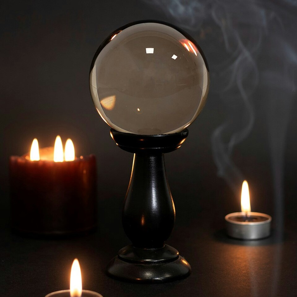 image 1 of Something Different Crystal Ball - Smoke - 18cm x 9cm x 9cm