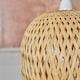 image 1 of ValueLights Malay Wood - Wicker Natural Ceiling Light Pendant and LED Bulb