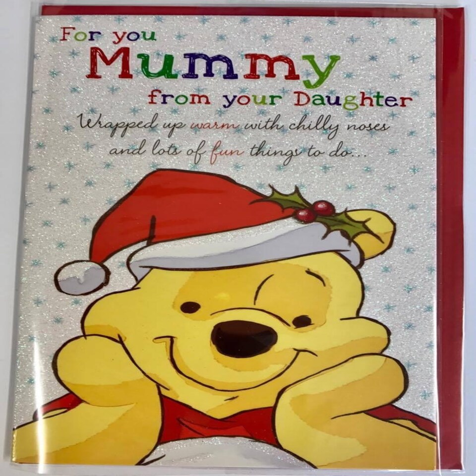 image 1 of Winnie The Pooh For You Mummy From Your Daughter Christmas Card