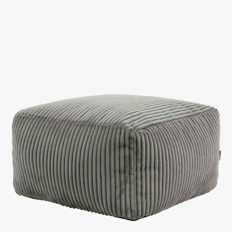 image 1 of icon Theo Beanbag Footstool Corduroy Charcoal Grey