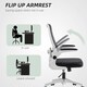 image 5 of HOMCOM Mesh Desk Chair with Tilt Function, Lumbar Support Black