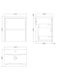 image 2 of Square Wall Hung 2 Drawer Vanity Unit & Basin, 500mm Autumn Oak | Brown | Autumn Oak | 390 x 510 x 579mm