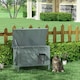 image 6 of PawHut Outdoor Feral Cat House Insulated w/ Openable Roof - Charcoal Grey