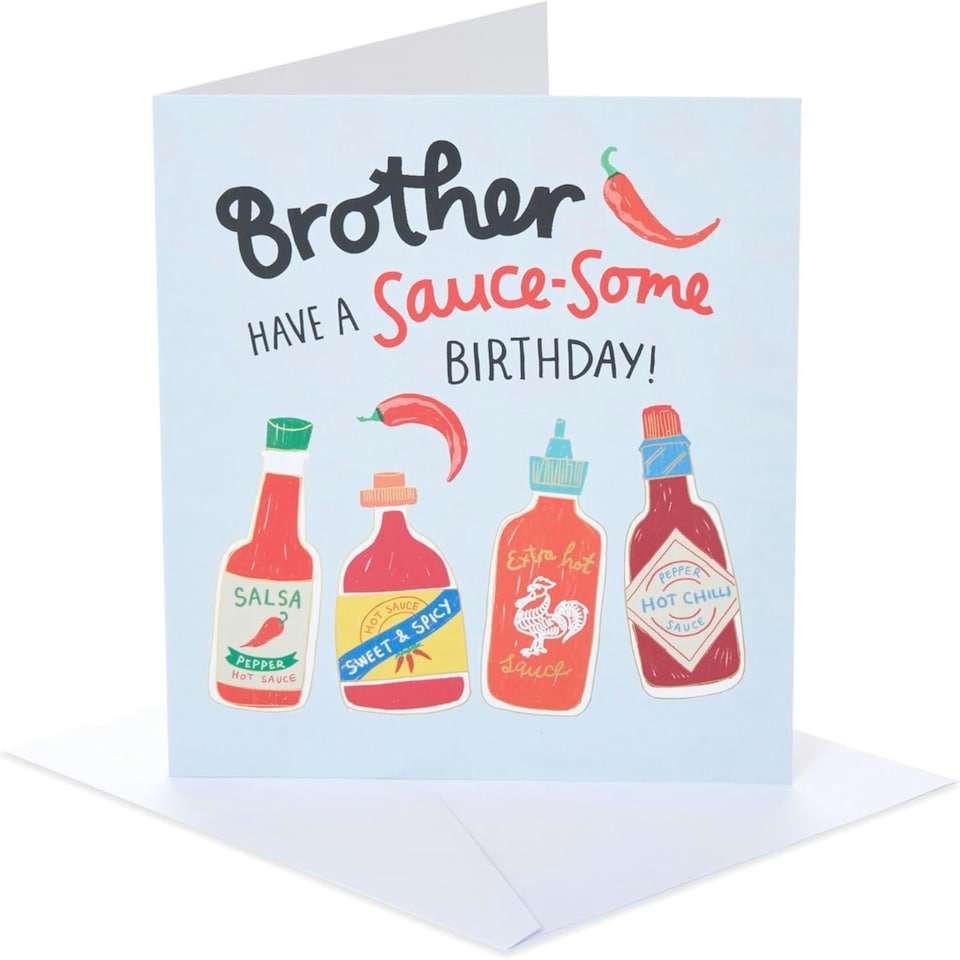image 1 of Chilli Sauce Design Brother Birthday Card