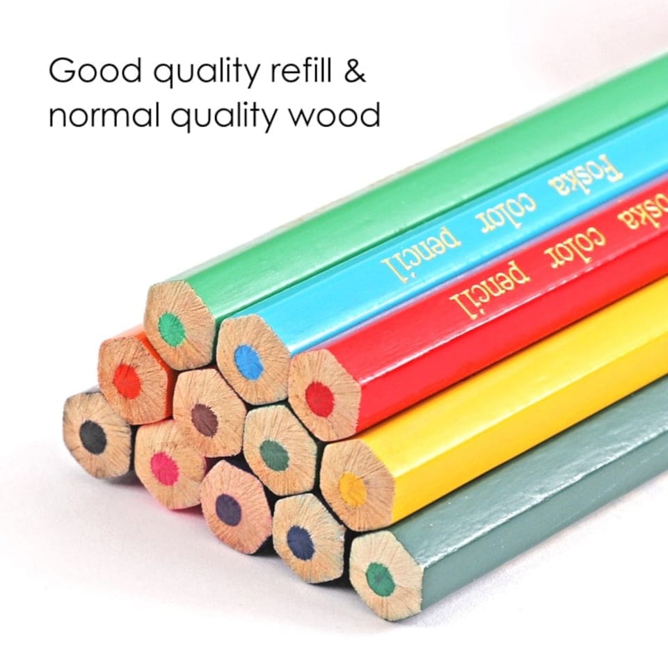 image 1 of Pack of 12 Jumbo Assorted Colouring Pencils