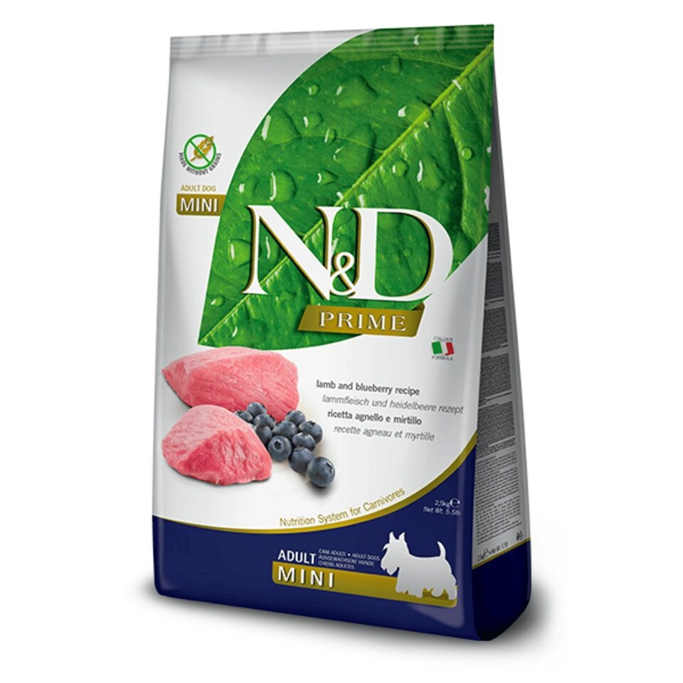 N&D Prime Dog Lamb/Blueberry Mini 2.5kg