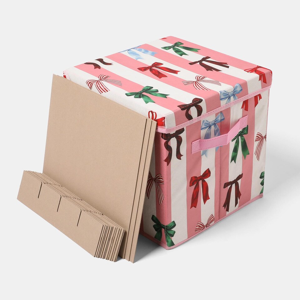 image 1 of OHS Christmas Bauble Storage Box Festive Decoration Organiser 64 Slots