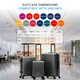 image 7 of Flight Knight Premium Lightweight Suitcase - Built-in Side Lock with USB Port - 8 Spinner Wheels - Hard Shell Carry On Or Check in Luggage 100 Airlines Approved Pink | Rose Gold | Large