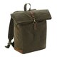 image 1 of Quadra Heritage Waxed Canvas Leather Accent Backpack - Olive Green - One Size