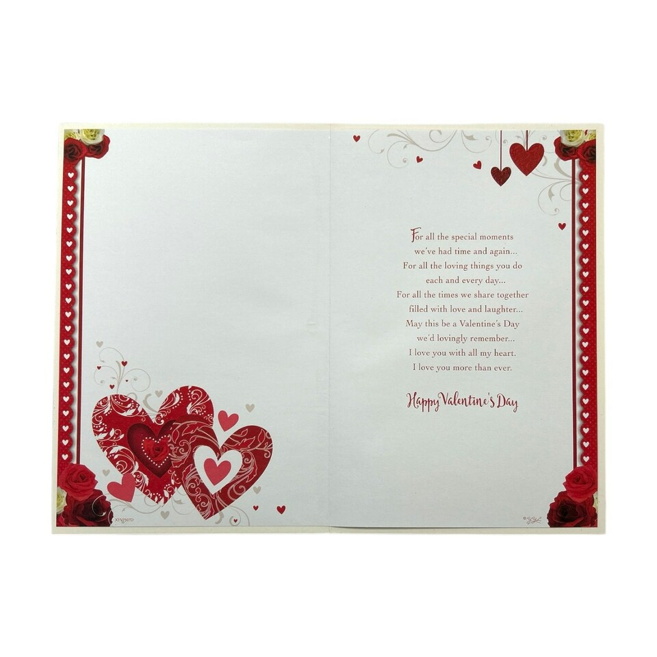 image 1 of Love To My Wife Hearts Foil Finished Valentine's Day Card